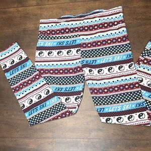 No Boundaries Pink and Gray Leggings